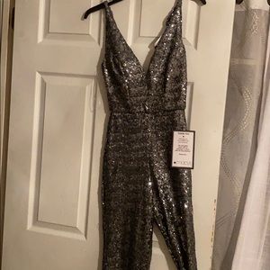 Macy’s Sequin jumpsuit size 0.